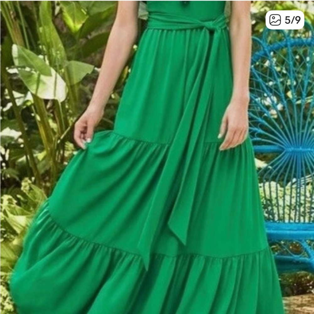 Lilly Pulitzer Maurice Emerald Green Maxi Dress - Picture 6 of 15